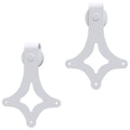 183 cm white steel sliding door hardware kit