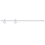 200 cm White Steel Sliding Door Hardware Kit