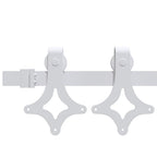 200 cm White Steel Sliding Door Hardware Kit