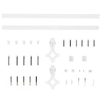 200 cm White Steel Sliding Door Hardware Kit