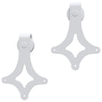 200 cm White Steel Sliding Door Hardware Kit
