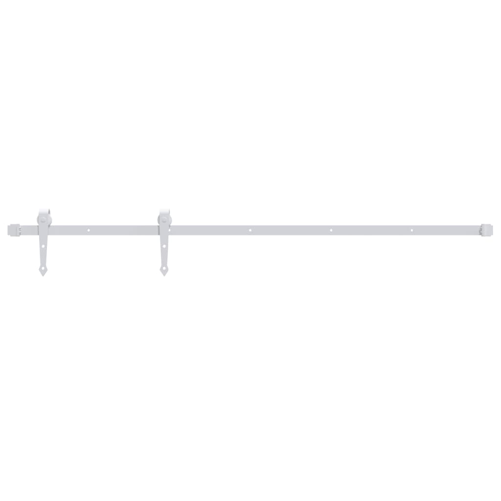 183 cm White Steel Sliding Door Hardware Kit