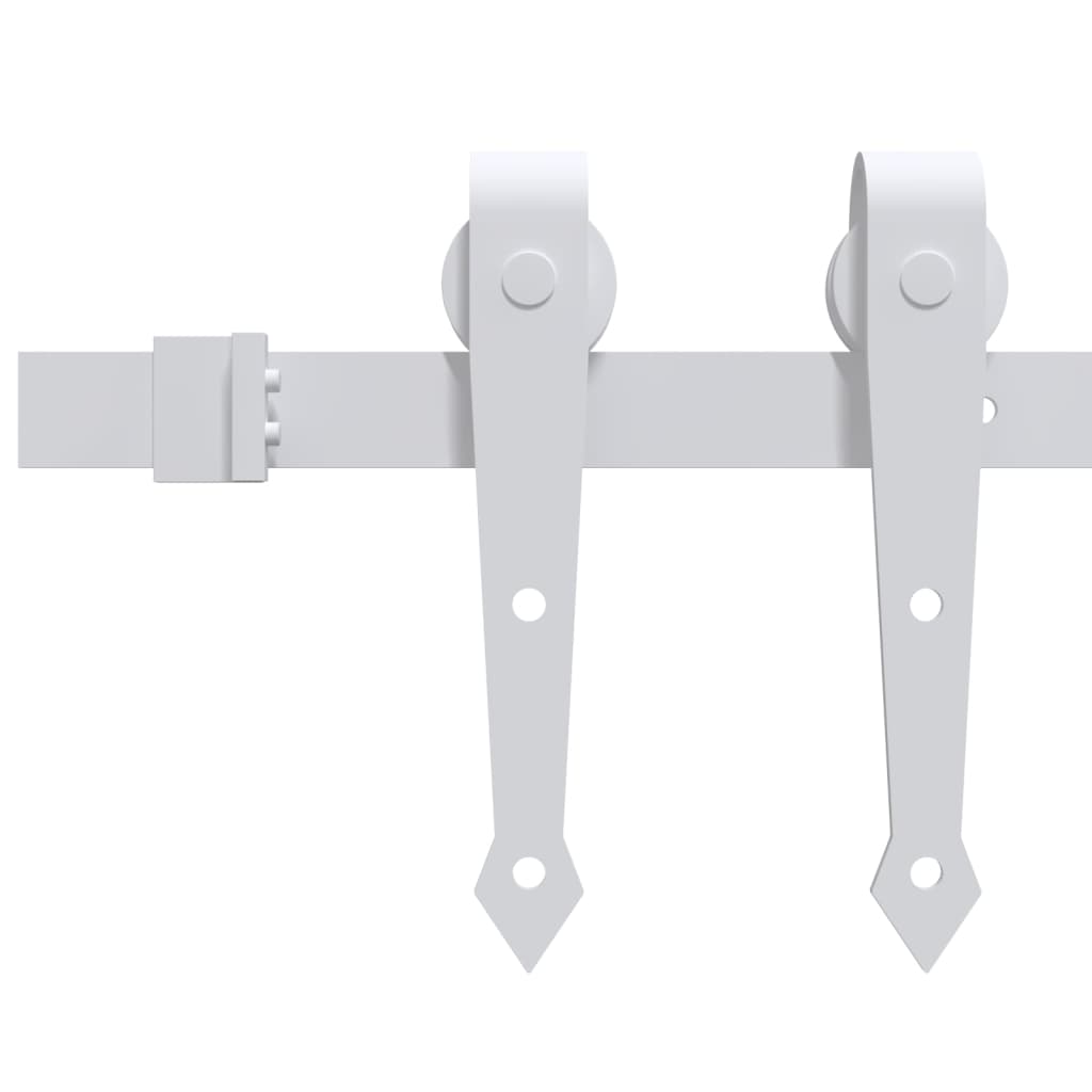 183 cm White Steel Sliding Door Hardware Kit