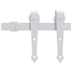 183 cm White Steel Sliding Door Hardware Kit