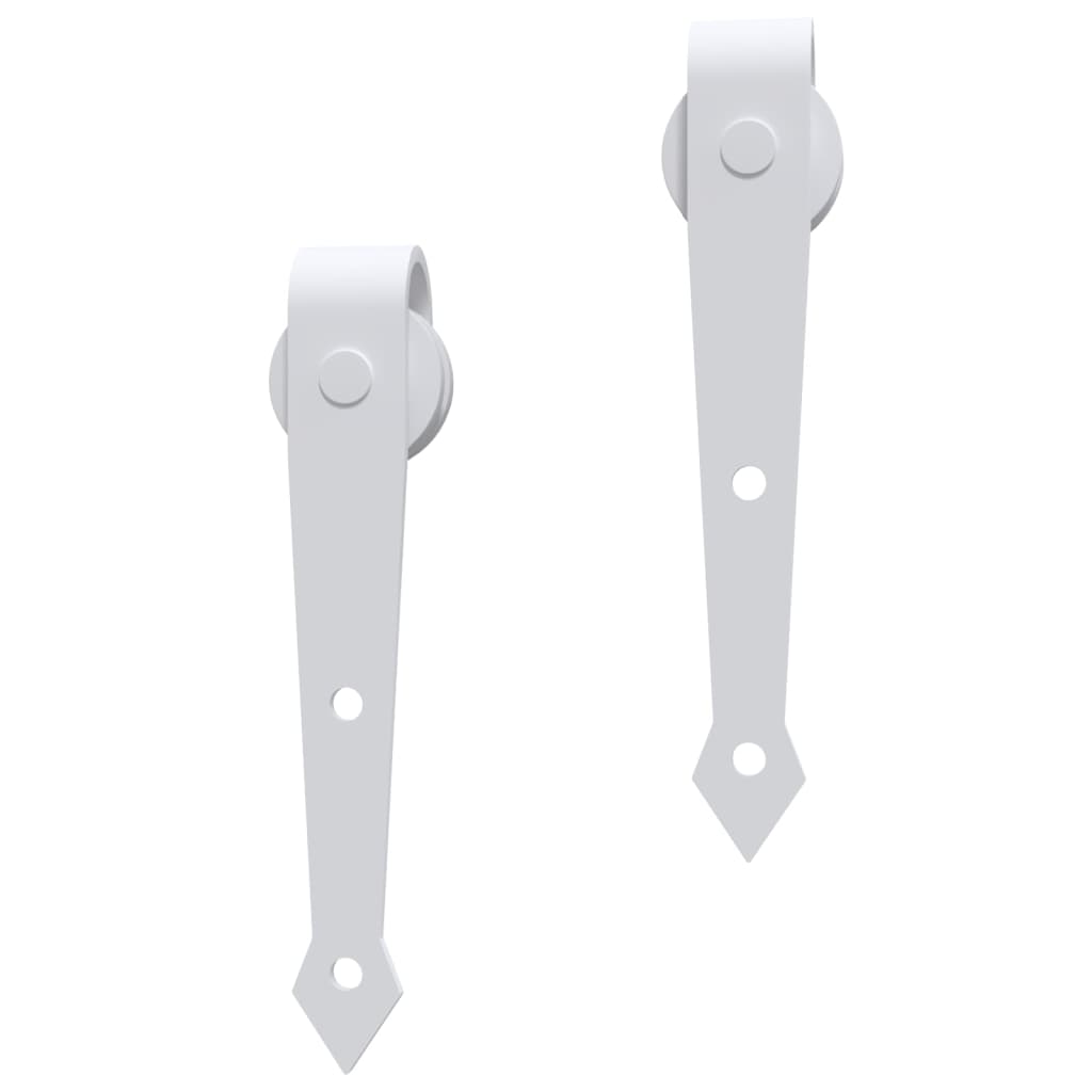 183 cm White Steel Sliding Door Hardware Kit