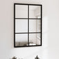 Espejo de pared metal negro 100x40 cm