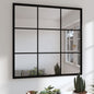 Espejo de pared metal negro 100x40 cm