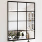 Espejo de pared metal negro 100x40 cm