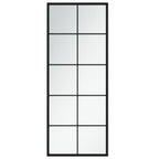 Espejo de pared metal negro 100x40 cm