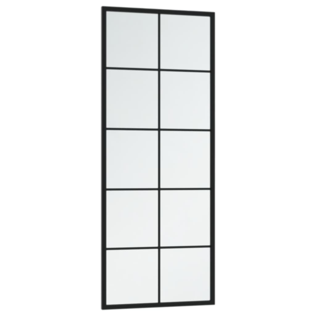 Espejo de pared metal negro 100x40 cm