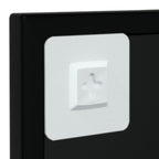 Espejo de pared metal negro 100x40 cm