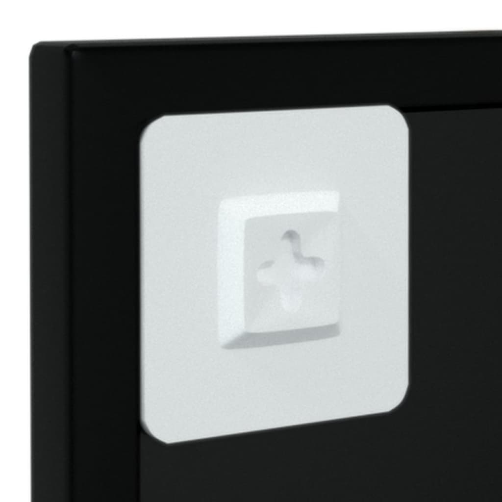 Espejo de pared metal negro 100x40 cm
