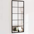 Espejo de pared metal negro 100x40 cm