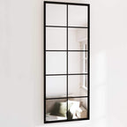 Espejo de pared metal negro 100x40 cm