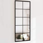 Espejo de pared metal negro 100x40 cm
