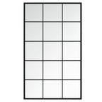 Espejo de pared metal negro 100x60 cm