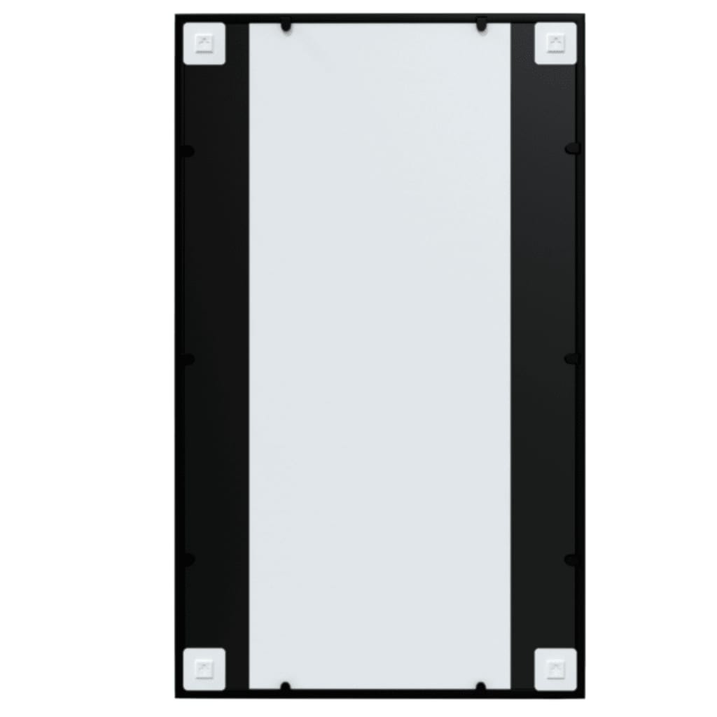 Espejo de pared metal negro 100x60 cm
