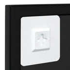 Espejo de pared metal negro 100x60 cm
