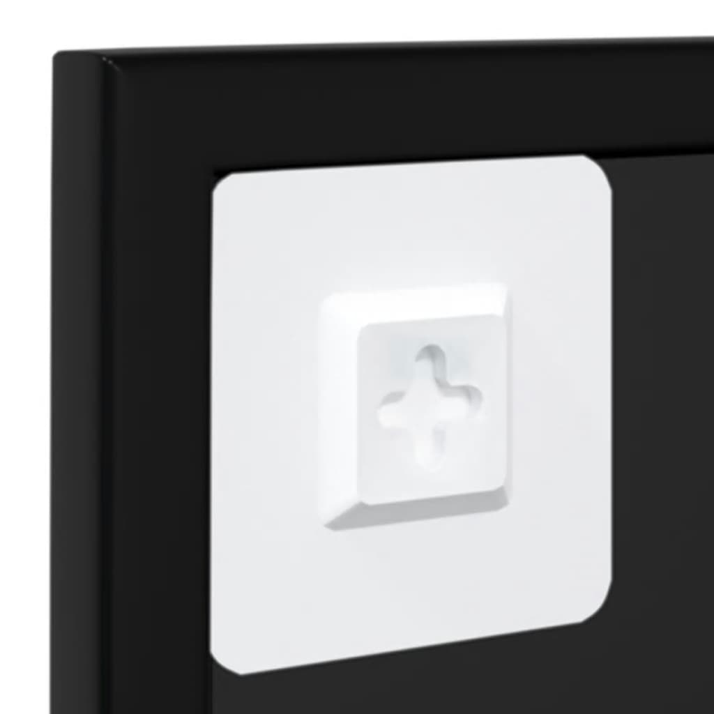 Espejo de pared metal negro 100x60 cm