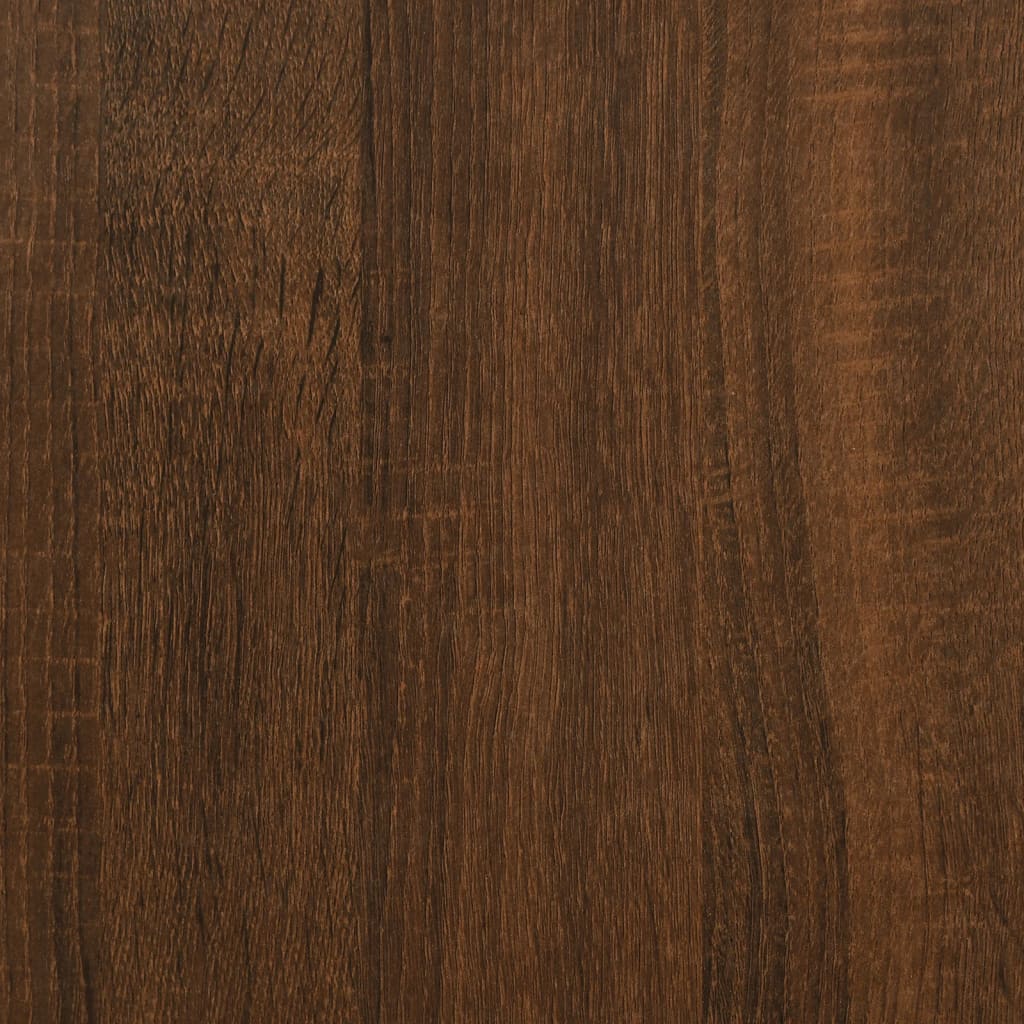 Mesita de noche patas madera maciza marrón roble 40x35x69 cm