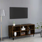 Mueble de TV con patas de metal gris Sonoma 103,5x30x50 cm