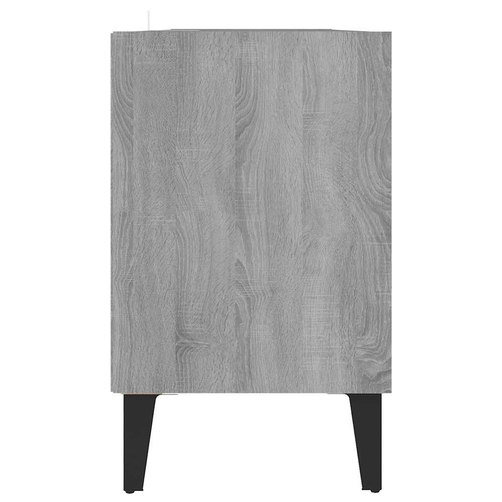 Mueble de TV con patas de metal gris Sonoma 103,5x30x50 cm