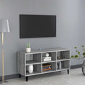 Mueble de TV con patas de metal gris Sonoma 103,5x30x50 cm