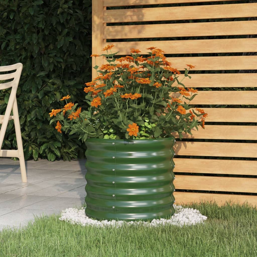 Jardinera acero galvanizado antracita 40x40x36 cm