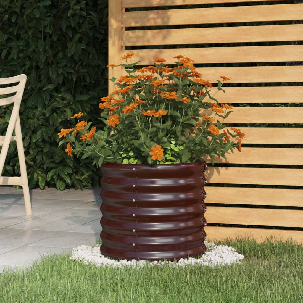 Jardinera acero galvanizado antracita 40x40x36 cm