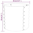 Jardinera acero galvanizado antracita 40x40x36 cm