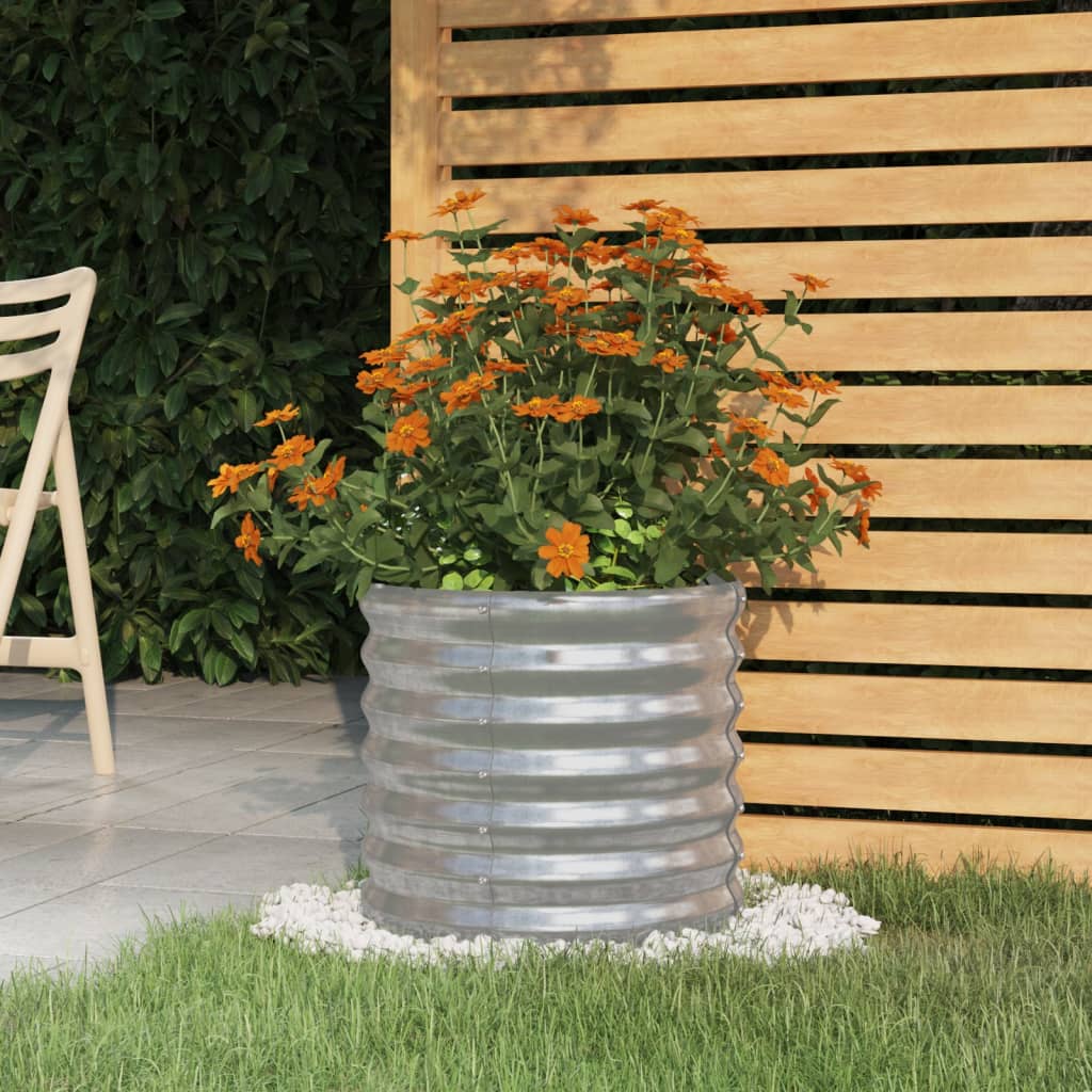 Jardinera acero galvanizado antracita 40x40x36 cm