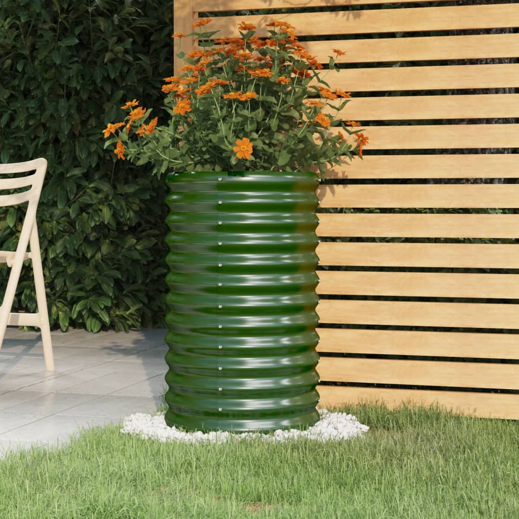 Jardinera acero galvanizado antracita 40x40x36 cm