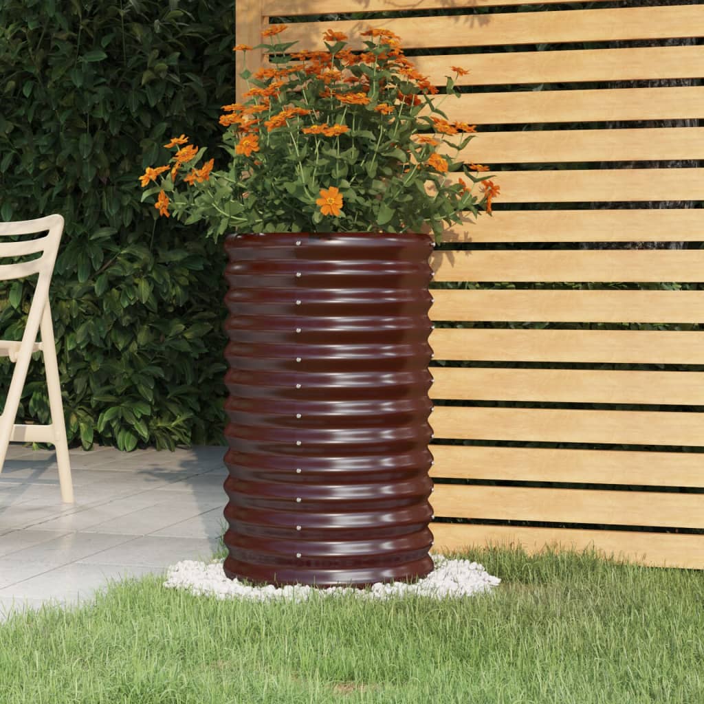 Jardinera acero galvanizado antracita 40x40x36 cm