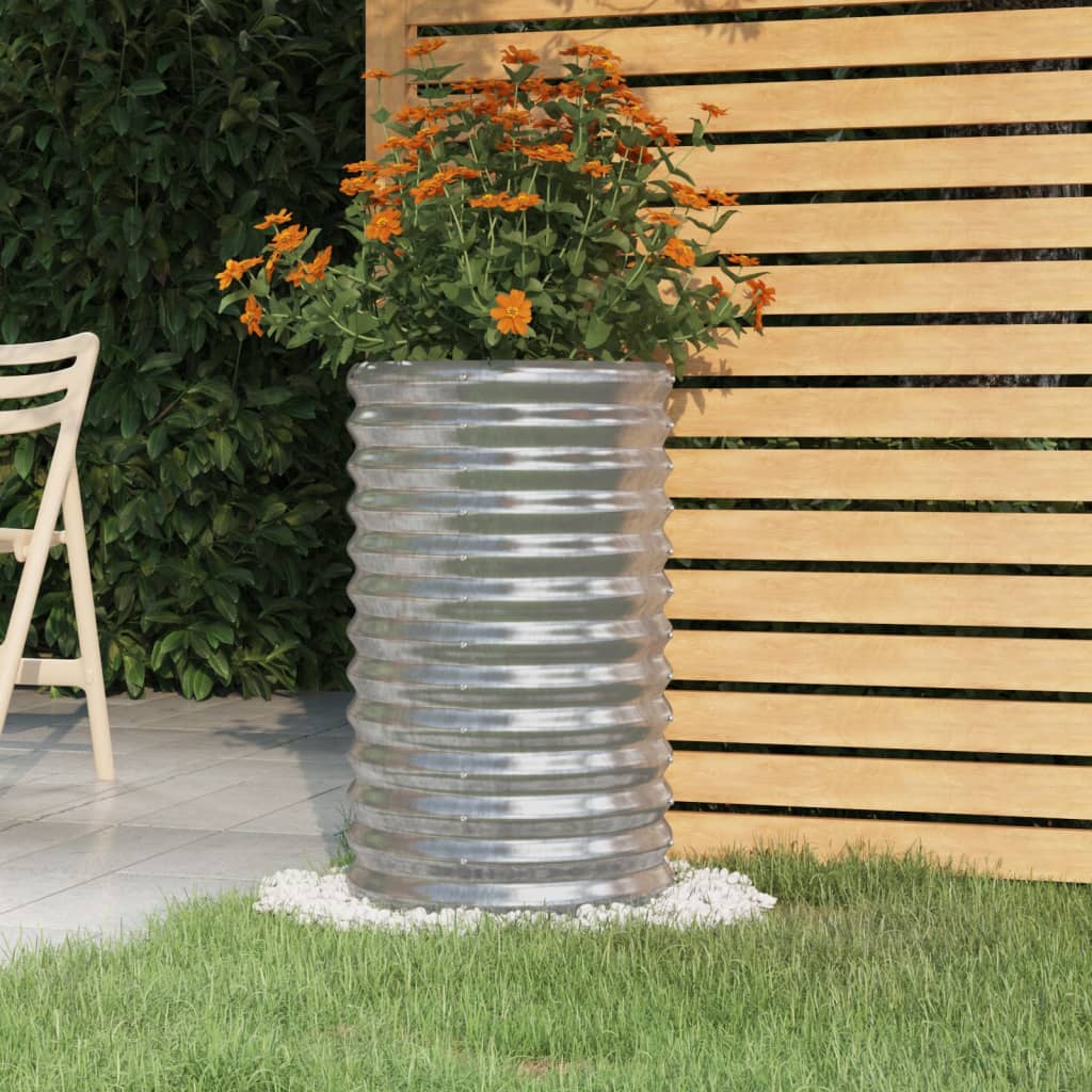 Jardinera acero galvanizado antracita 40x40x36 cm