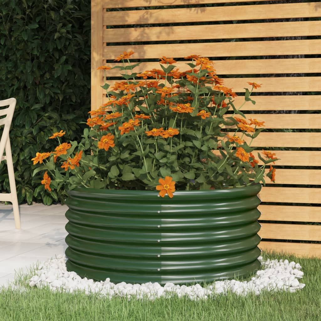 Jardinera acero galvanizado antracita 40x40x36 cm
