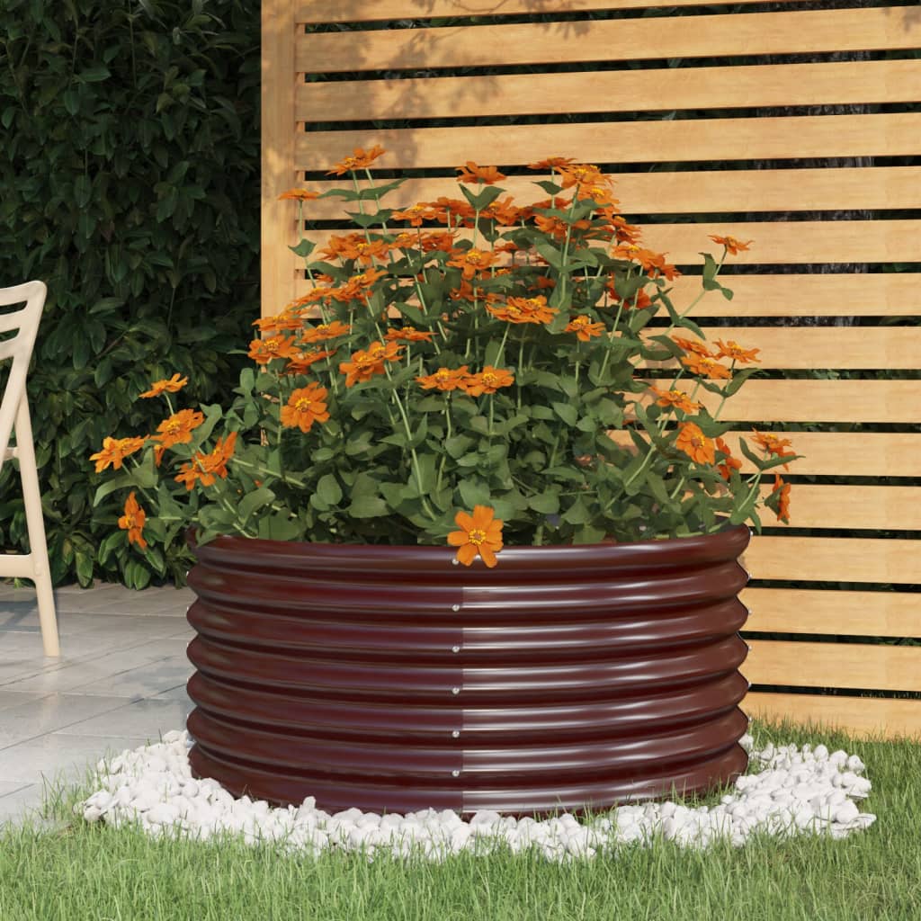 Jardinera acero galvanizado antracita 40x40x36 cm