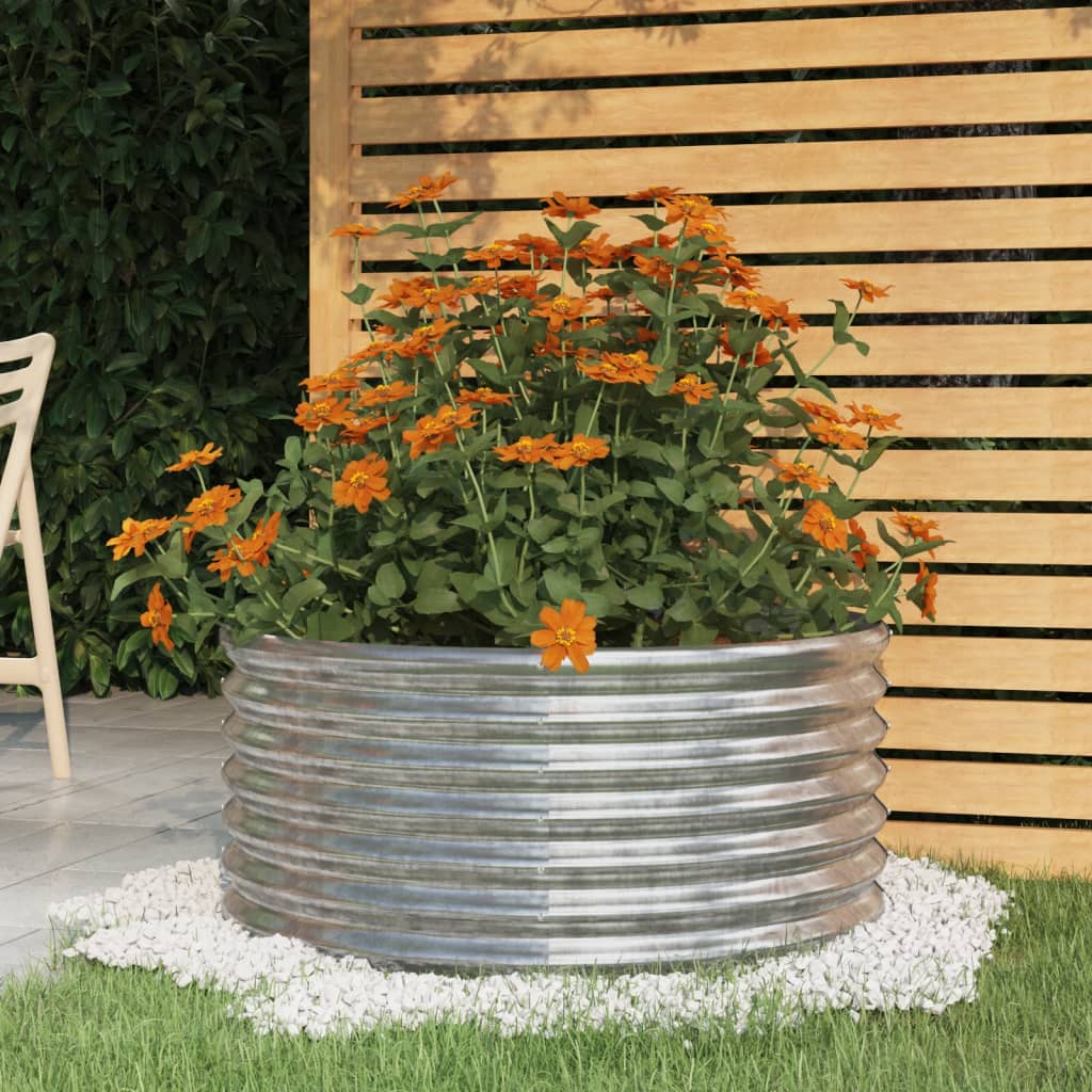 Jardinera acero galvanizado antracita 40x40x36 cm