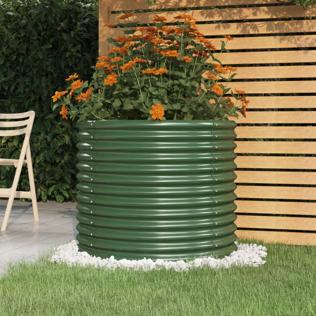 Jardinera acero galvanizado antracita 40x40x36 cm