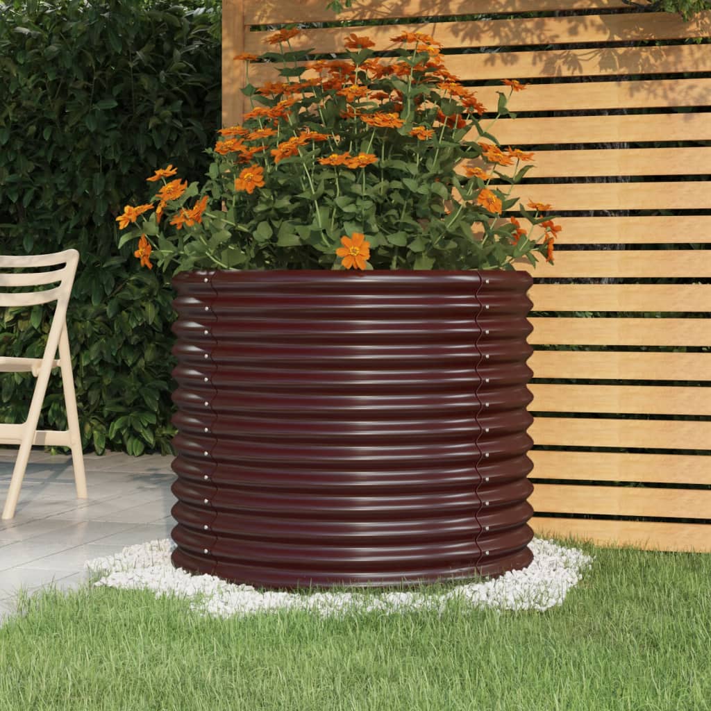 Jardinera acero galvanizado antracita 40x40x36 cm