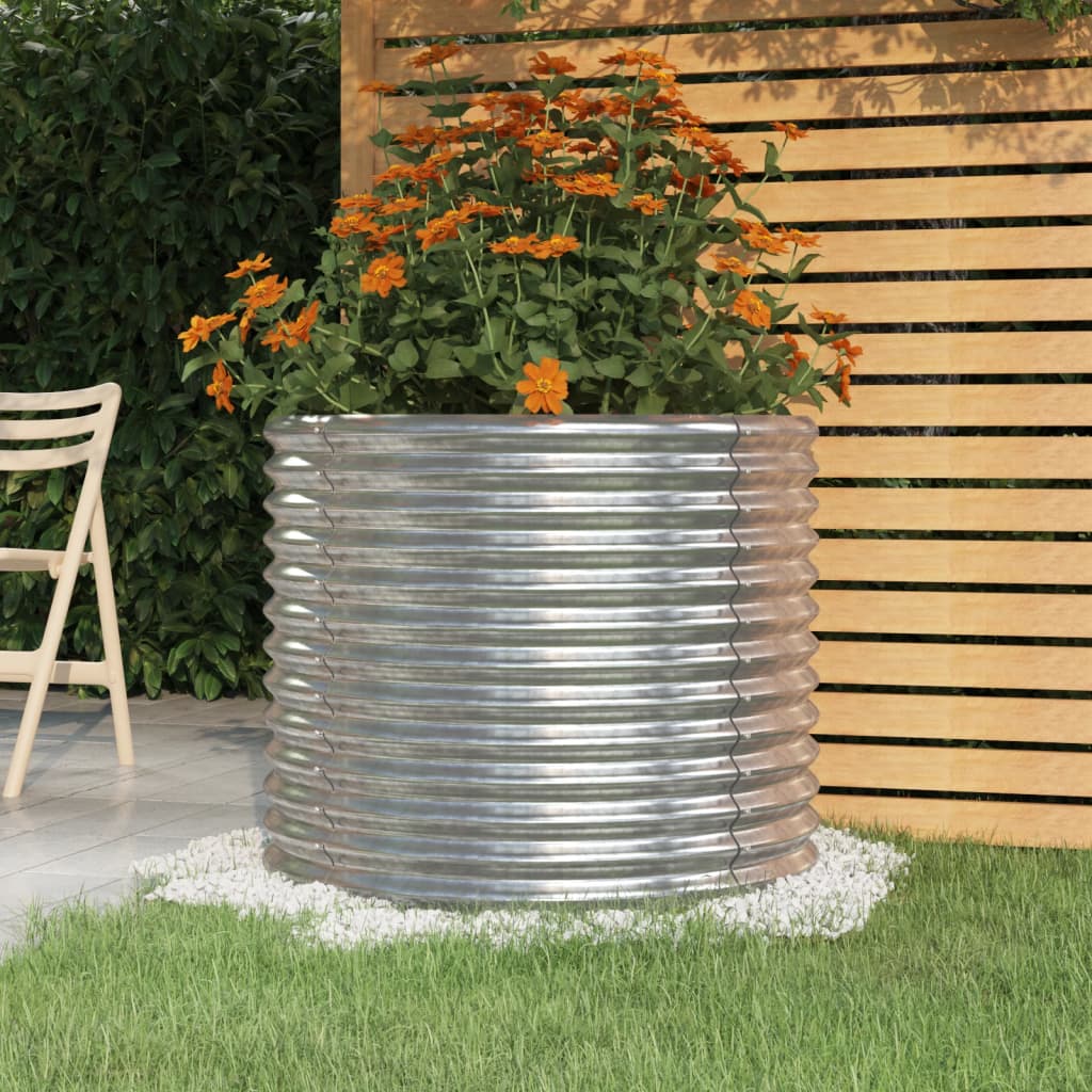 Jardinera acero galvanizado antracita 40x40x36 cm