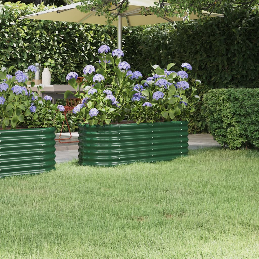 Jardinera arriate acero galvanizado antracita 322x100x68cm