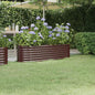 Floreira em aço galvanizado antracite 322x100x68cm