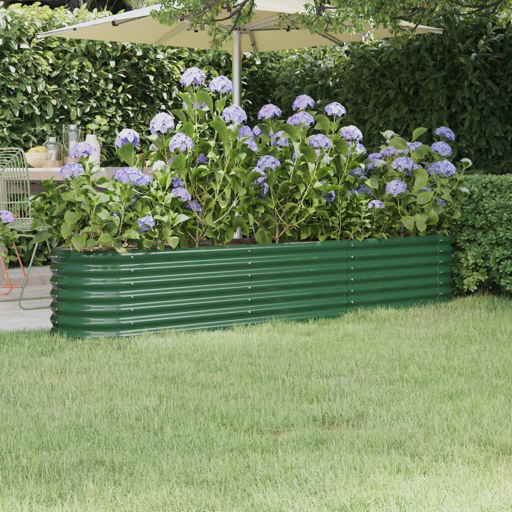 Jardinera acero galvanizado gris 140x140x68 cm