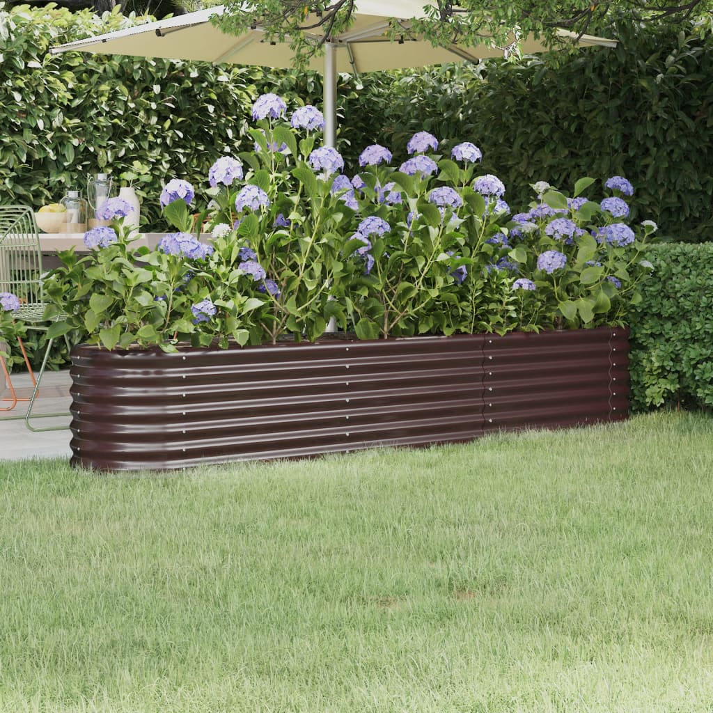 Jardinera acero galvanizado gris 140x140x68 cm