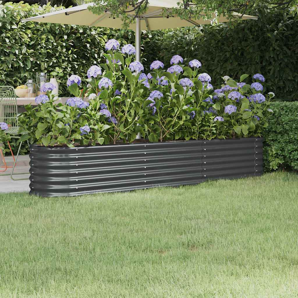Arriate con invernadero plateado 100x100x85 cm