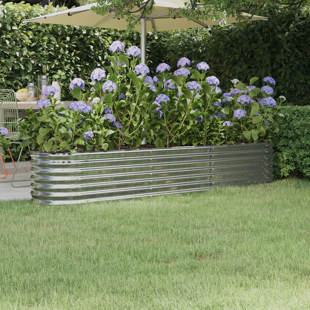 Jardinera acero galvanizado gris 140x140x68 cm