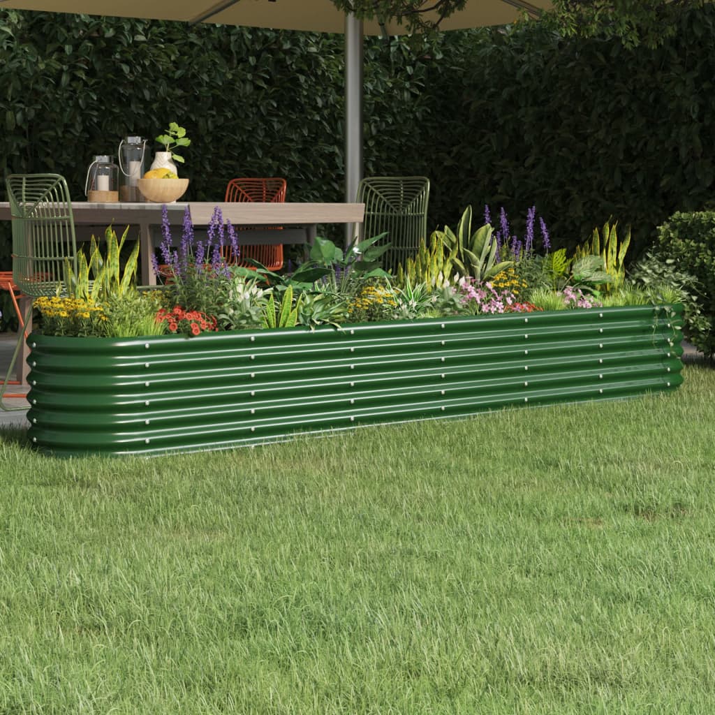 Jardinera acero galvanizado gris 140x140x68 cm