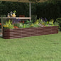 Floreira em aço galvanizado antracite 322x100x68cm