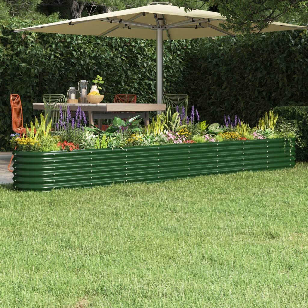 Jardinera acero galvanizado gris 140x140x68 cm