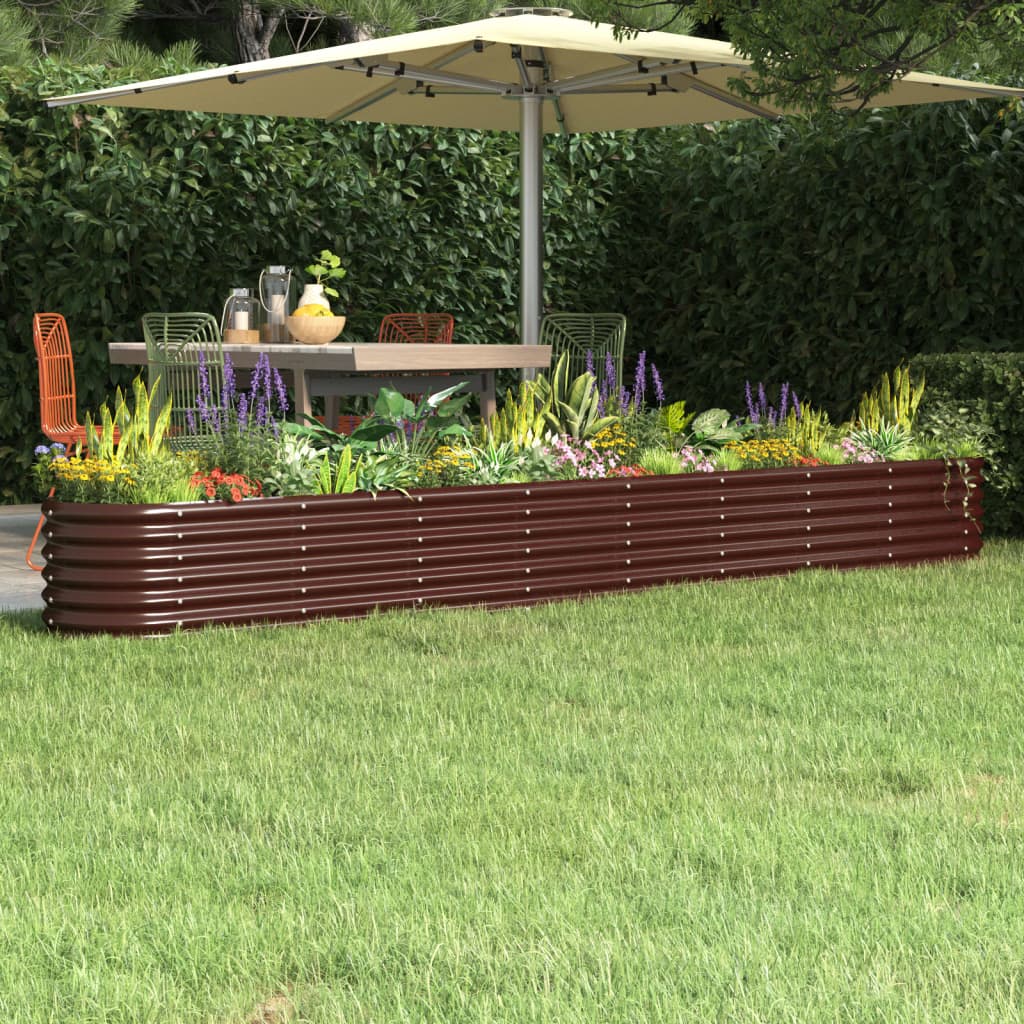 Jardinera acero galvanizado gris 140x140x68 cm